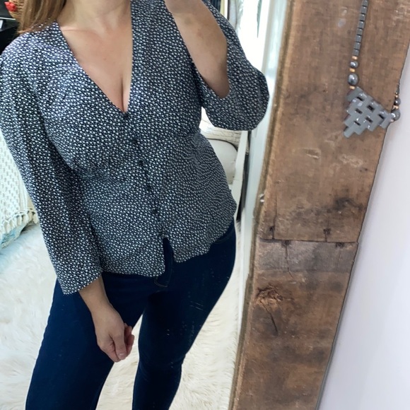 La Vie Rebecca Taylor polka dot top size medium/large - Picture 1 of 8